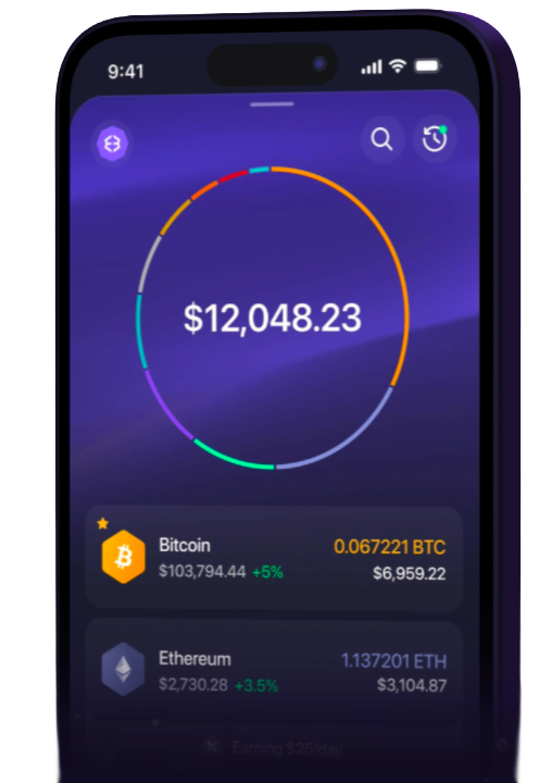 Exodus Wallet 移动版界面