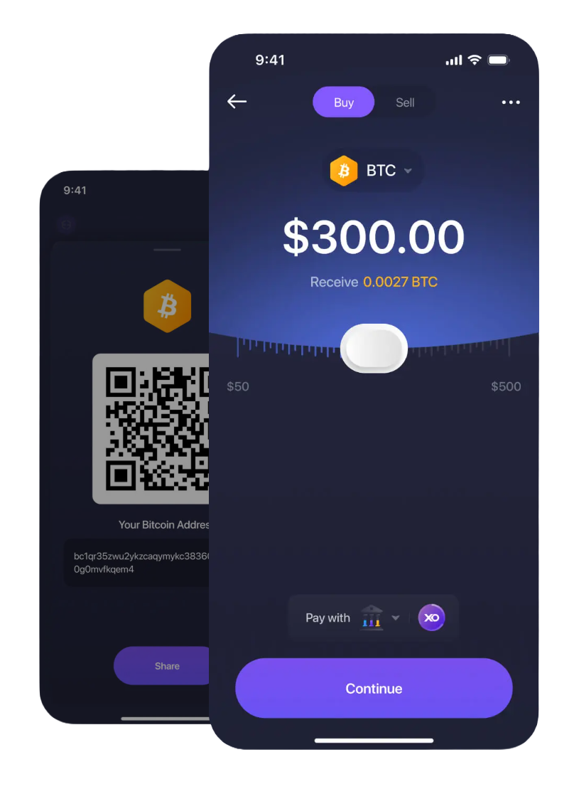 Exodus Mobile 移动端购买数字资产界面